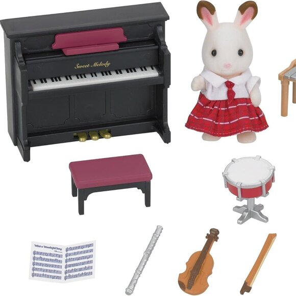 Calico Critters School Music Set New in Box w/1 Calico Critter - Picture 5 of 16